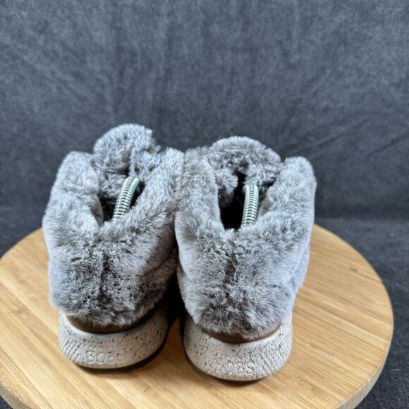 Skechers BOBS Boots‎ Womens 6.5 Skipper Lined Winter Bootie 113446 Gray Lace Up - Picture 4 of 8